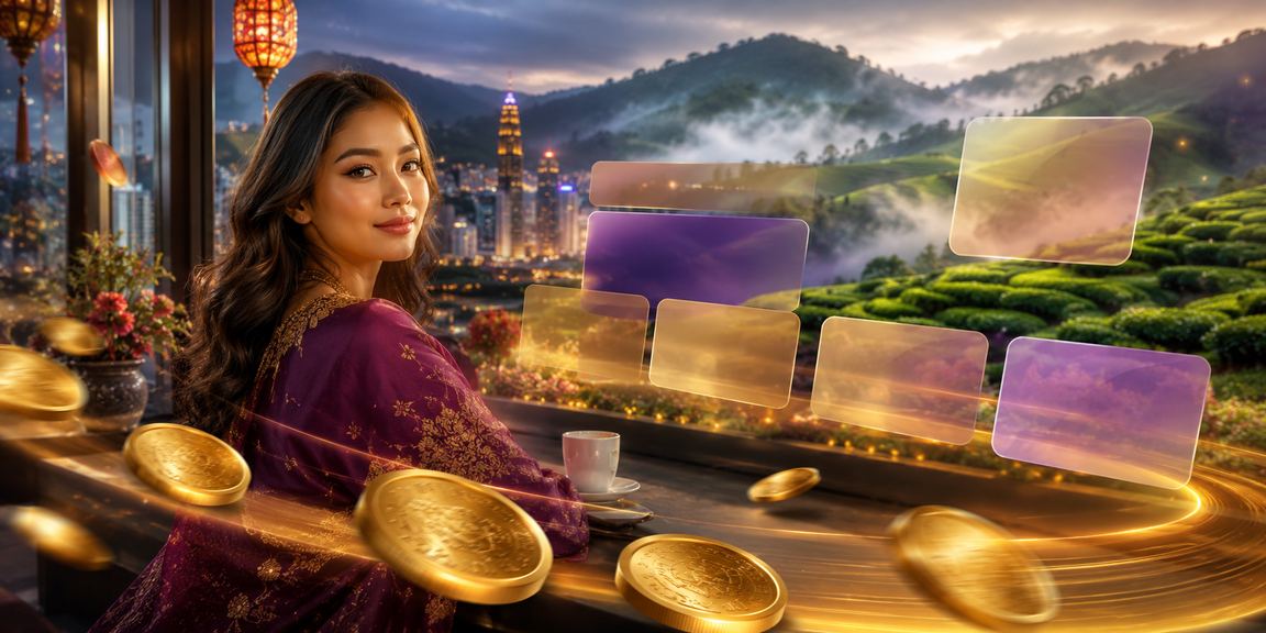Suasana kasino hiburan Malaysia dengan meja permainan langsung bercorak tempatan